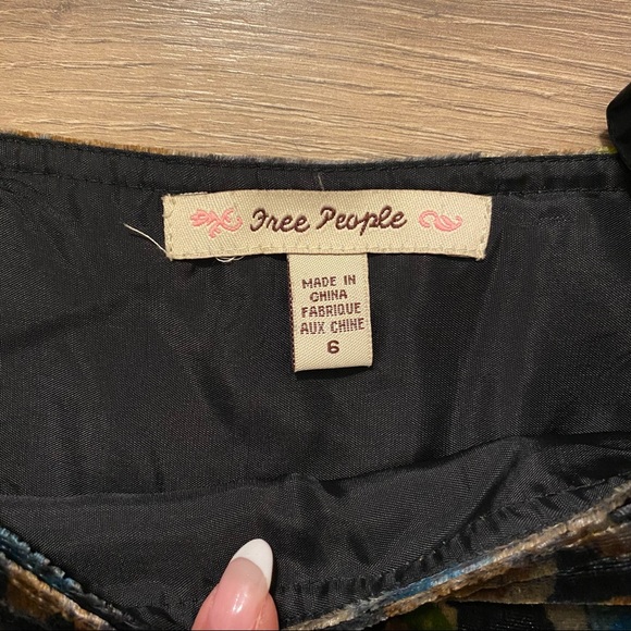 SOLD Free People Silk Velvet Floral Wrap Skirt - Picture 4 of 8